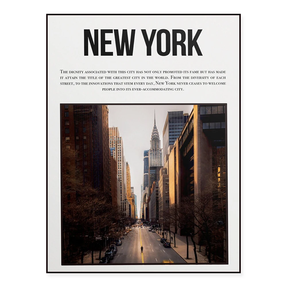 Impression sur toile de décoration murale géographique de New York City et de Londres, affiche de voyage – Affiche unique de paysage urbain pour la décoration de la maison