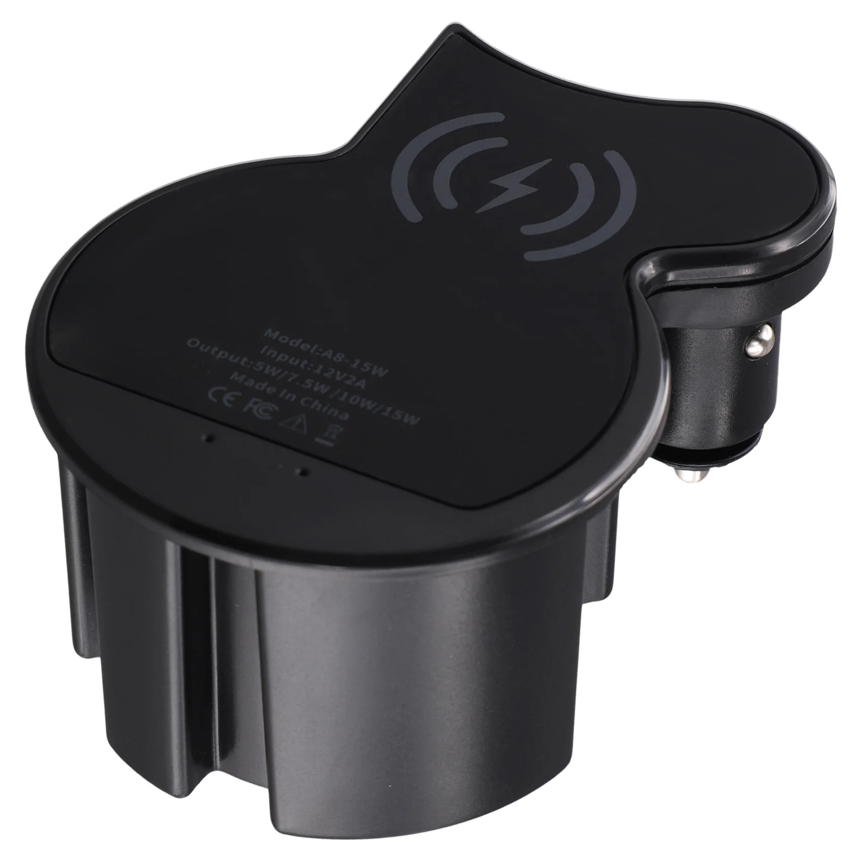

Car Wireless Charger 15W Fast Charging QI Protocol Cigarette Lighter USB Charger For A8 2018-2023