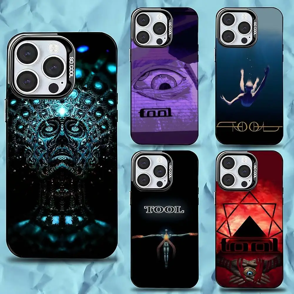 

Band Tool Schism Phone Case For iPhone 16,15,14,13,12,11,Pro,Max,Plus,Mini,XS,SE Anti Fall Black Matte Hard Bumper