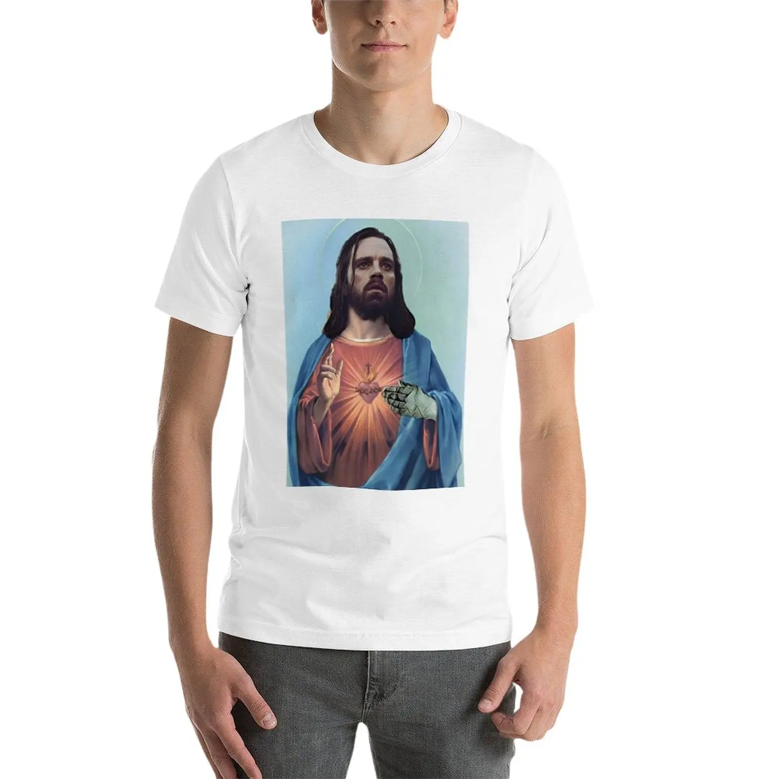 New jesus bucky barnes T-Shirt quick drying t-shirt cute tops new edition t shirt sweat shirts, men