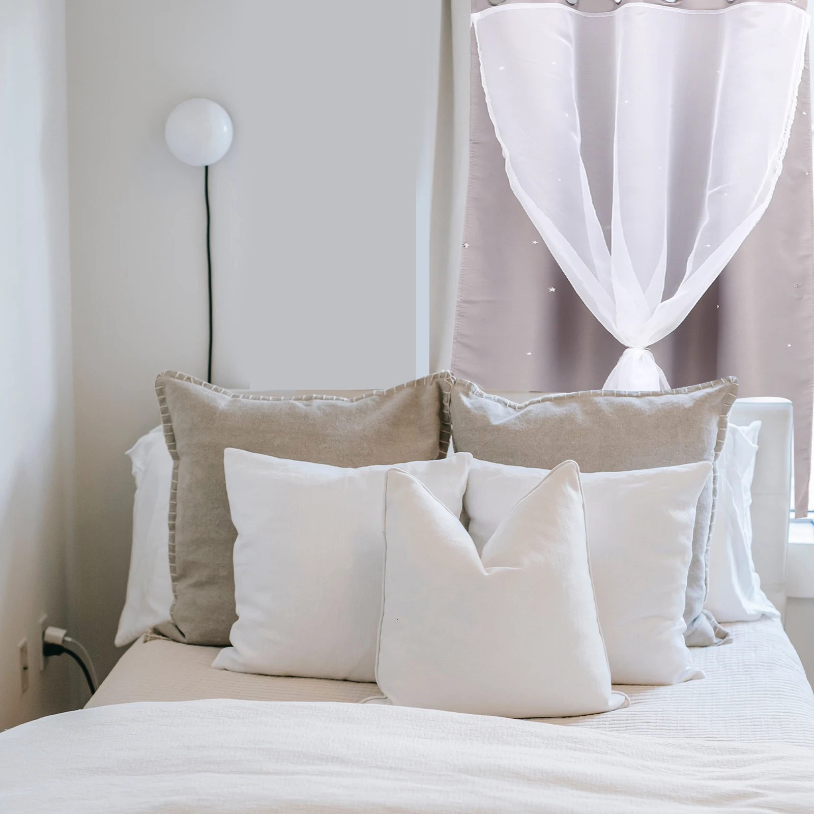 Rideaux occultants roses en dentelle, 100x200cm, princesse étoile, panneaux de fenêtre transparents pour chambre à coucher et salon