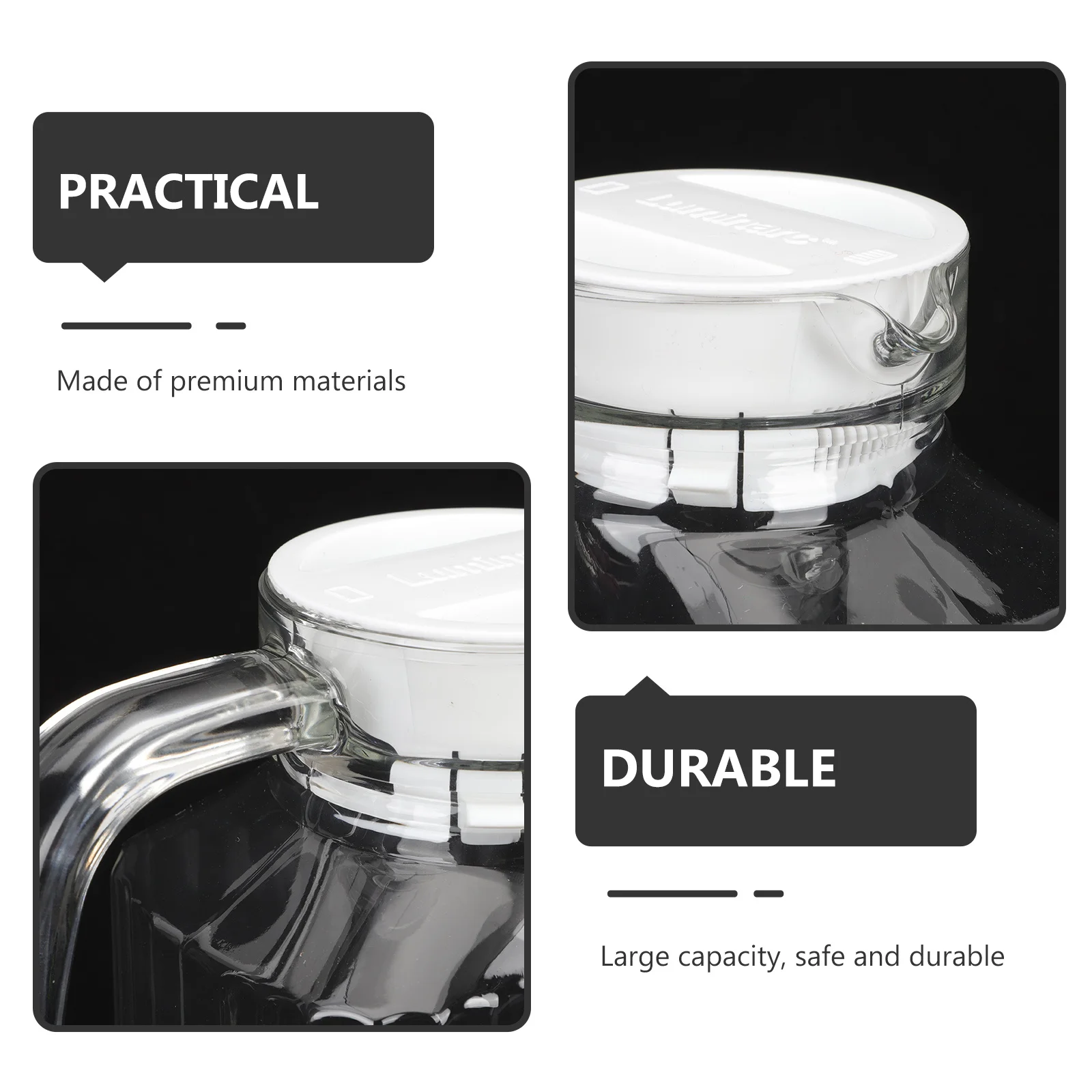 

Glass Water Bottle Jug Pitcher Jar Kettle for Home Large Party Lemonade Capacity Pot Cooler