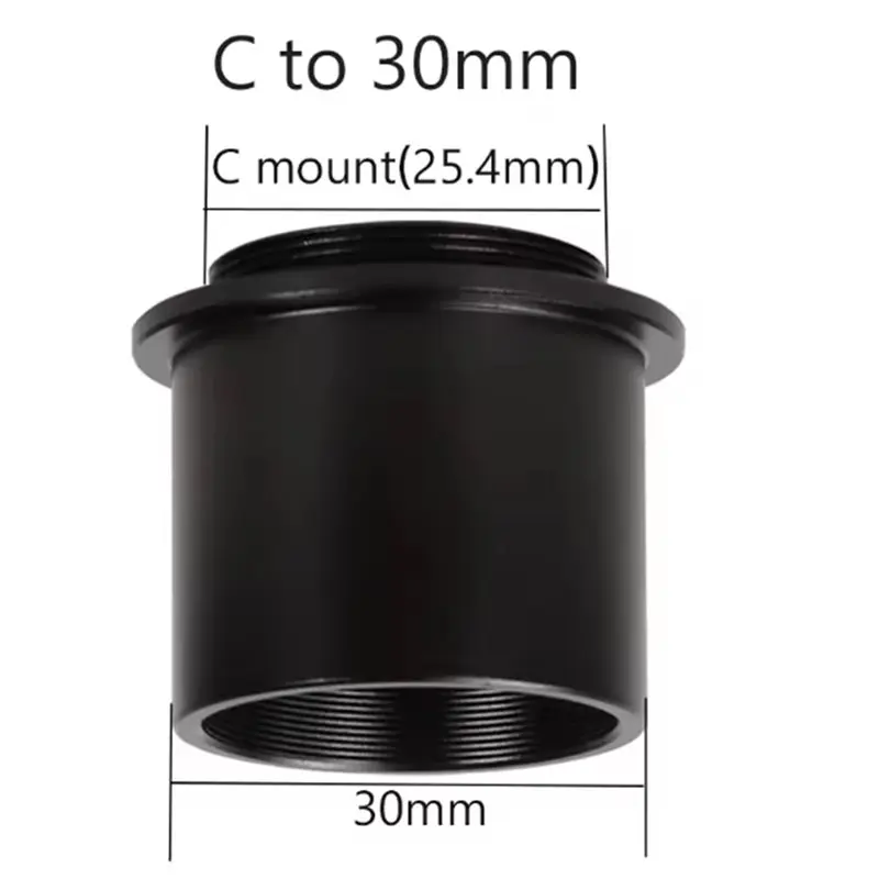 DT24 C-Mount to 30mm Adapter Ring for Microscope Astronomical Telescope C-CD USB Camera Microscope Eyepiece Adapter