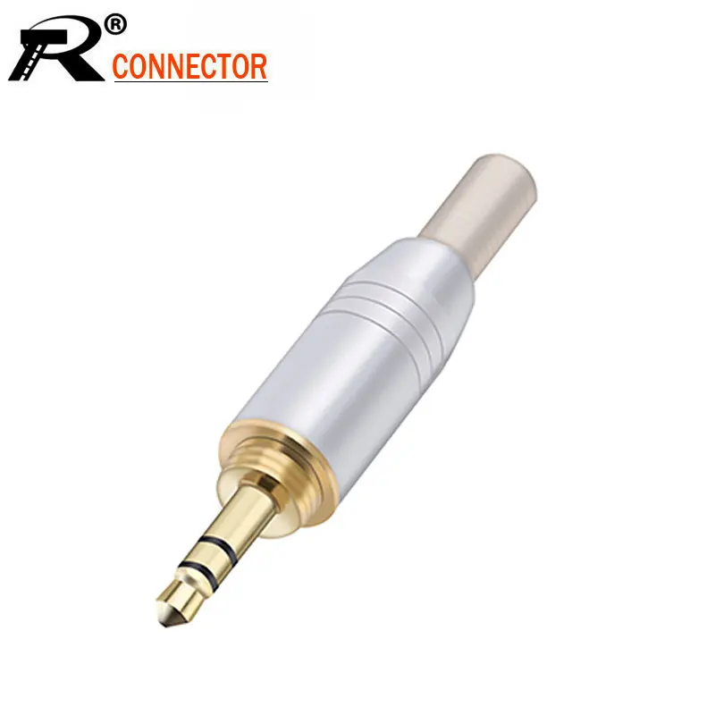 2PCS 3.5MM Jack 3 Poles Stereo Male Plug Soldering Wire Connector For Microphone MIC Headphone Earphone Speaker Audio&Video