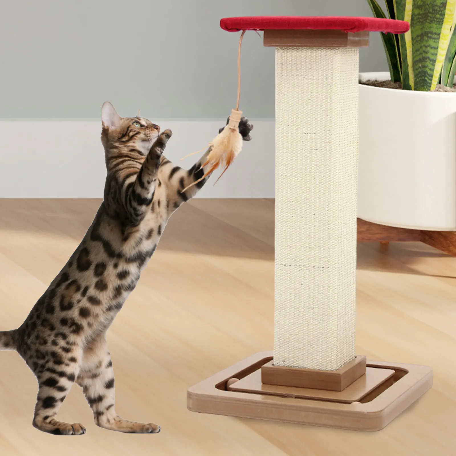 

Sisal Cat Tree Cats Play Tower Kitten Scratching Post Furniture Protector Cat Scratcher for Small Animals Pet Supplies