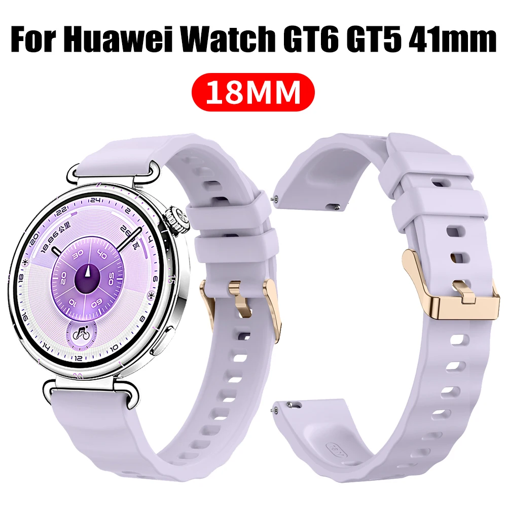 �y�Z�[�����z18mm�X�|�[�c�V���R���X�g���b�v Huawei Watch GT6 41mm�p�o���h GT4/GT5 41mm�Ή� ����1:1�u���X���b�g ���[�Y�S�[���h�o�b�N�� �E�H�b�`�o���h