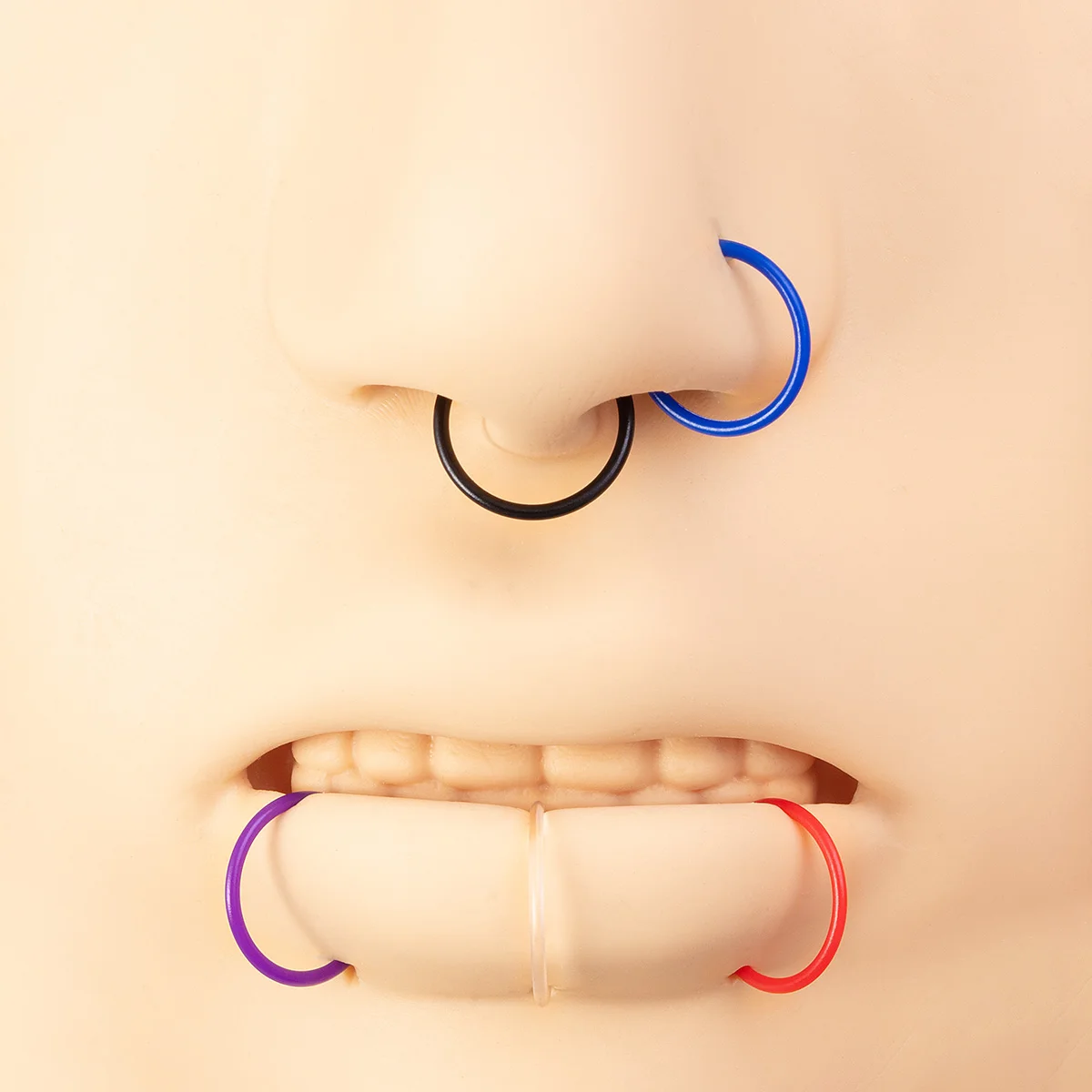 16Pcs 20G Flexible Colorful Acrylic Nose Ring Lip Hoops Retainer Septum Jewelry Cartilage Daith Tragus Earrings Piercing Jewelry