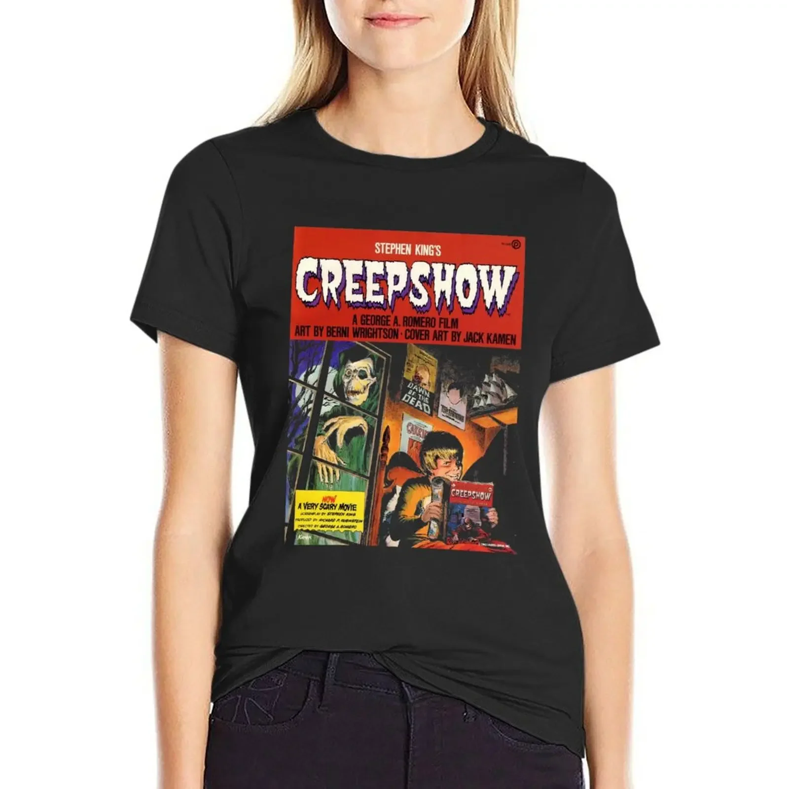 

CREEPSHOW SAVINI COMIC HORROR MOVIE 80S CULT 5 T-Shirt plus size tops customs design your own sweat t-shirts for Women pack