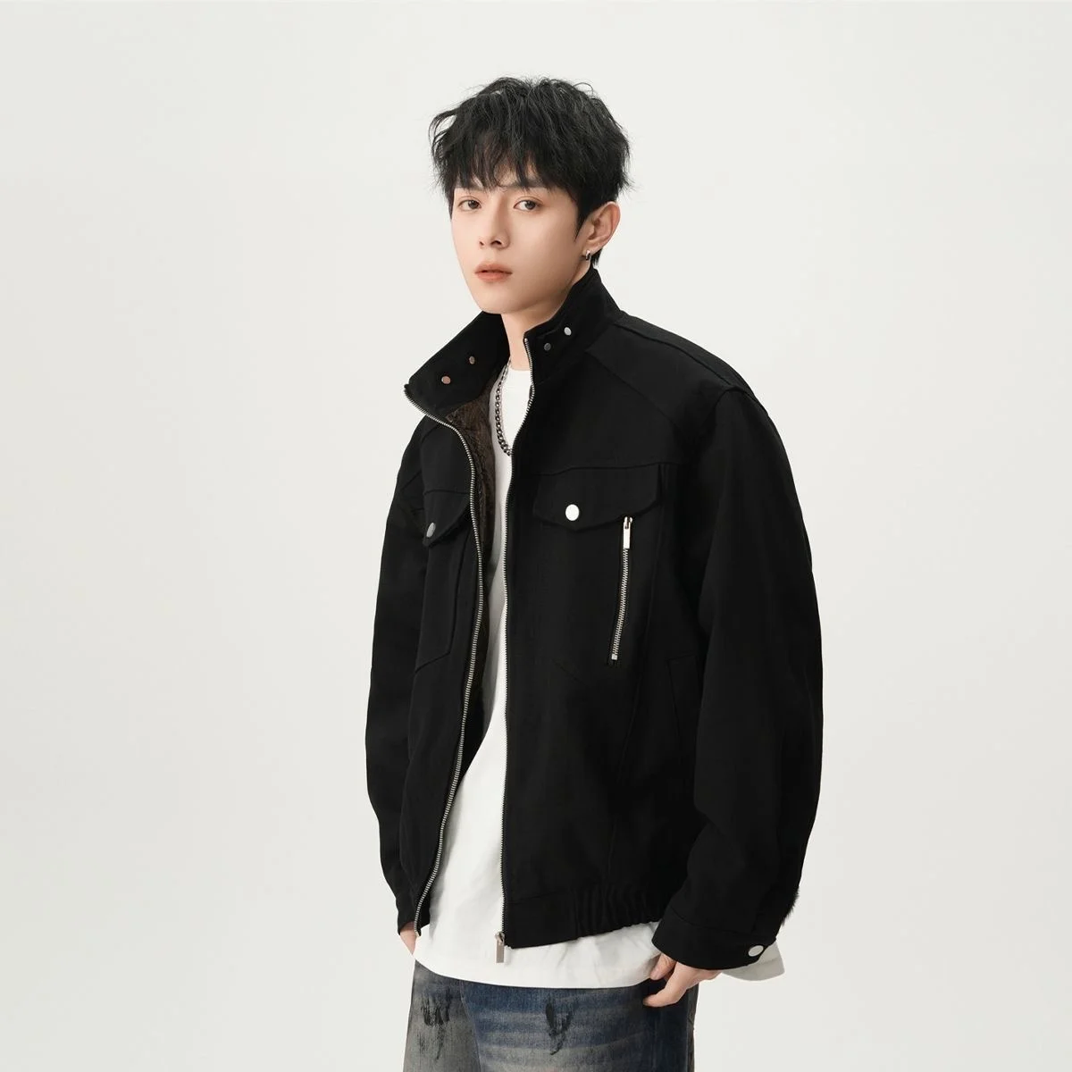 Chaqueta para Hombre, Abrigo Estético, Piel de Oveja, Lana Merino Natural, Suave al Tacto, Forro de Piel de Cordero, Cálido y Aislante para Invierno