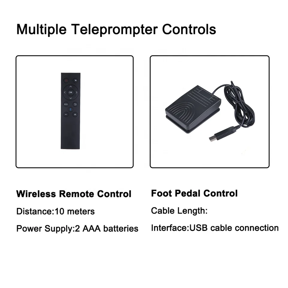 Grande Sistema Teleprompter para Interview Studio, Video Broadcast Prompter, Audio TV, 22 "Full HD Monitor, X22