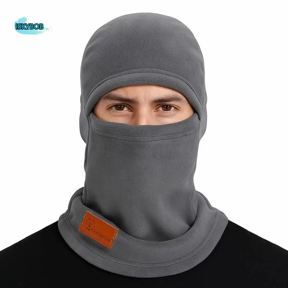

Thermal Face Cover Warm Cycling Cap Cold-Proof Windproof Winter Fleece Balaclava Ear Protection Neck Warmer Moto Full Face Mask