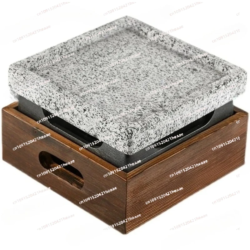 Suitable for Japanese style barbecue with dense volcanic rocks, teppanyaki, high-temperature slate barbecue pot