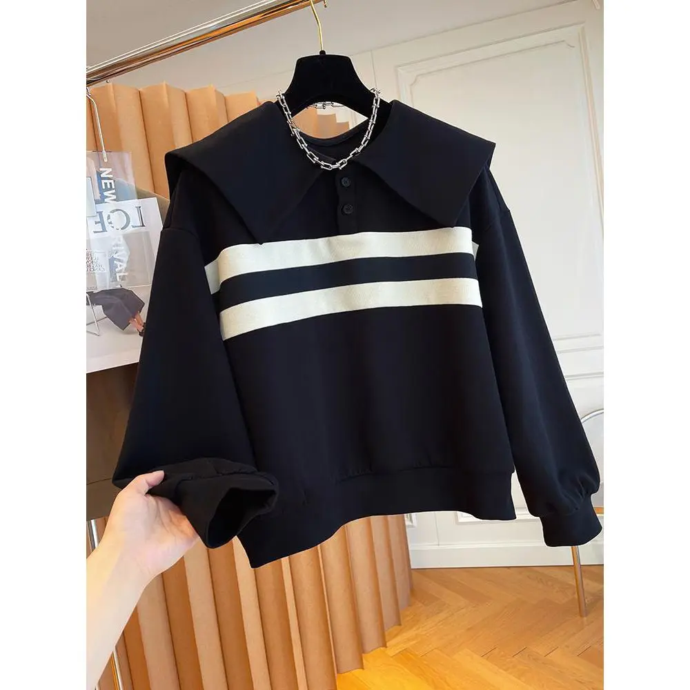 

Женские толстовки Pull Femmes Kawaii Layer Корейские универсальные японские ретро Самые популярные бархатные верхние американские с длинными рукавами