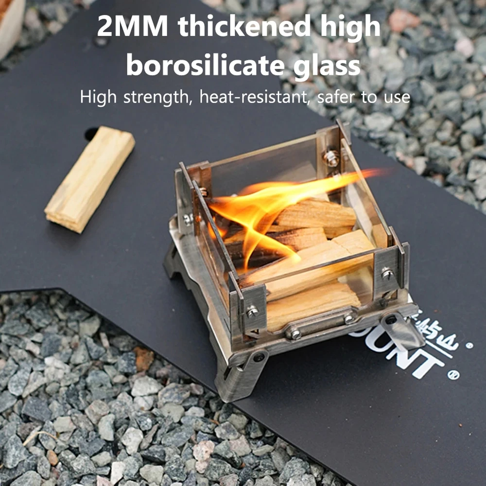 

Outdoor Mini Grill Tabletop Wood-burning Stove, Incense Burner Portable Camping Fire Pit Mosquito Candles Crush Resistance