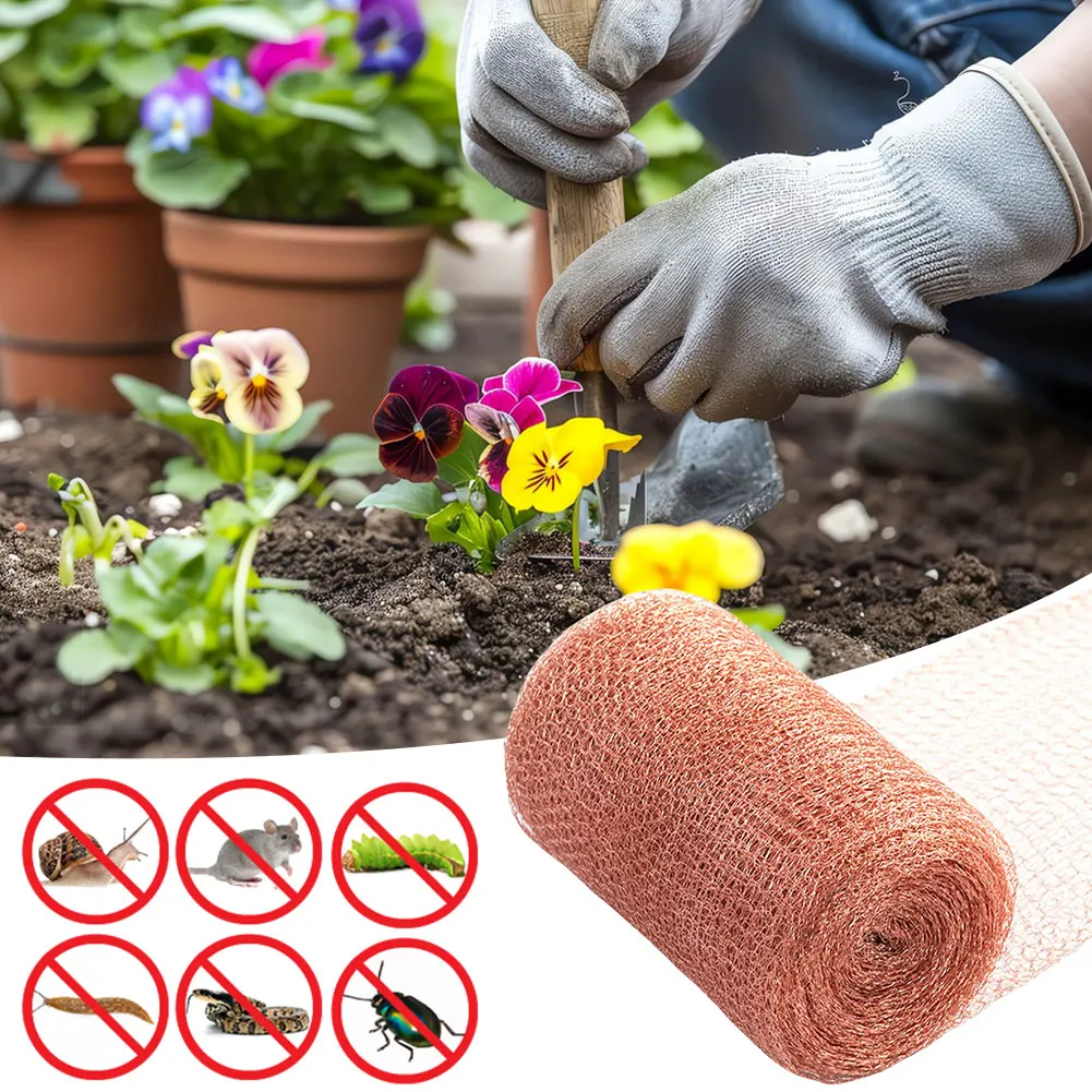 10m Copper Mesh Roll Pure Copper Wire Netting for Pest Control Snails Mice