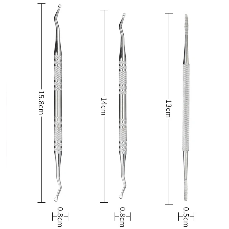 Ensemble d\'outils en acier inoxydable pour ongles incarnés, coupe-ongles à double extrémité, lime à ongles, outil de livres pour les pieds, rainure,