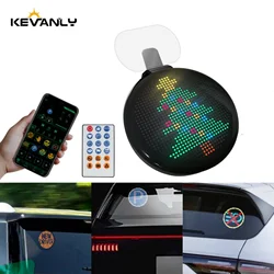 1xFunny Rear Windshield Display Pixel Art Display APP Window Sign LED Display Screen Programmable Lamp CarInterior Accessories