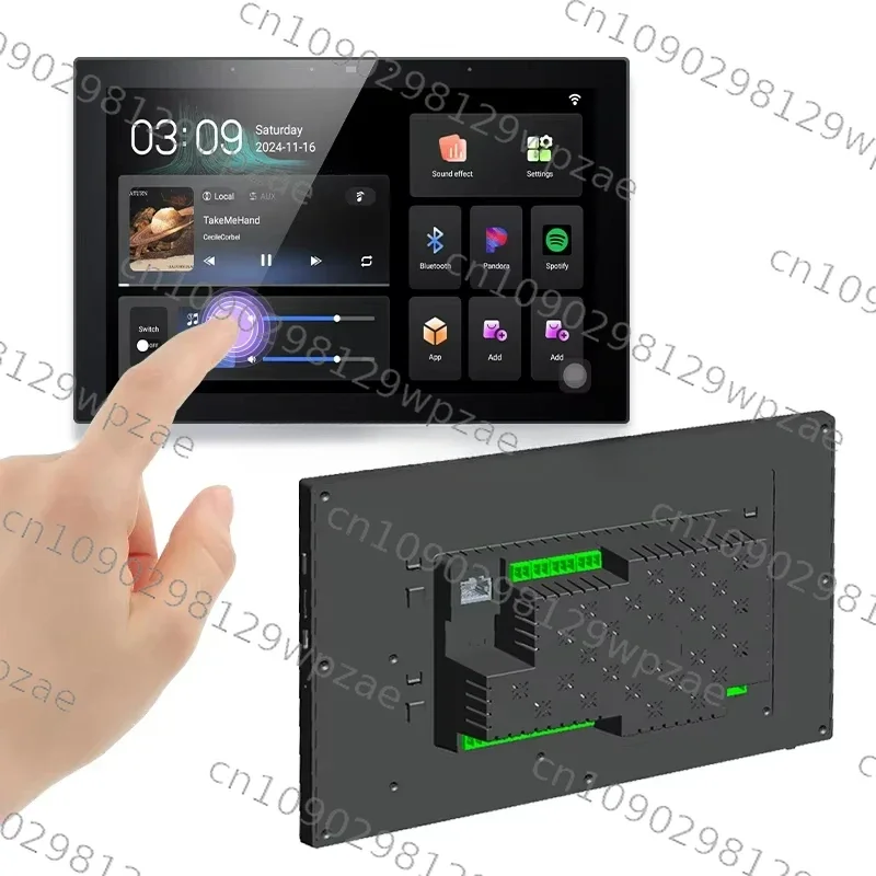 10-Inch Smart Home Wall Amplifier 4 RAM 32 ROM 8-Channel Speaker Output Two Zones Playback Home Theater System