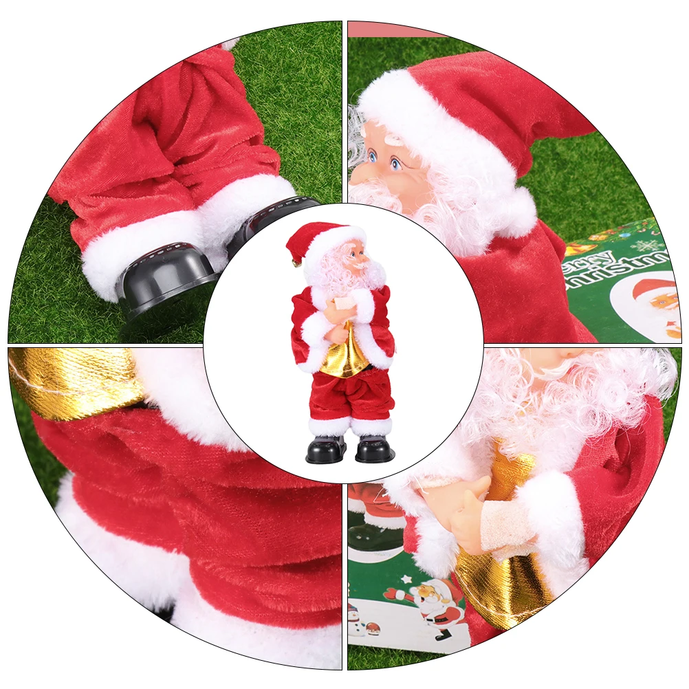 

Electric Santa Claus Toy Music Home Adornment Xmas Decoration Kids Interactive Christmas Gift Creative Decor Item Small Size