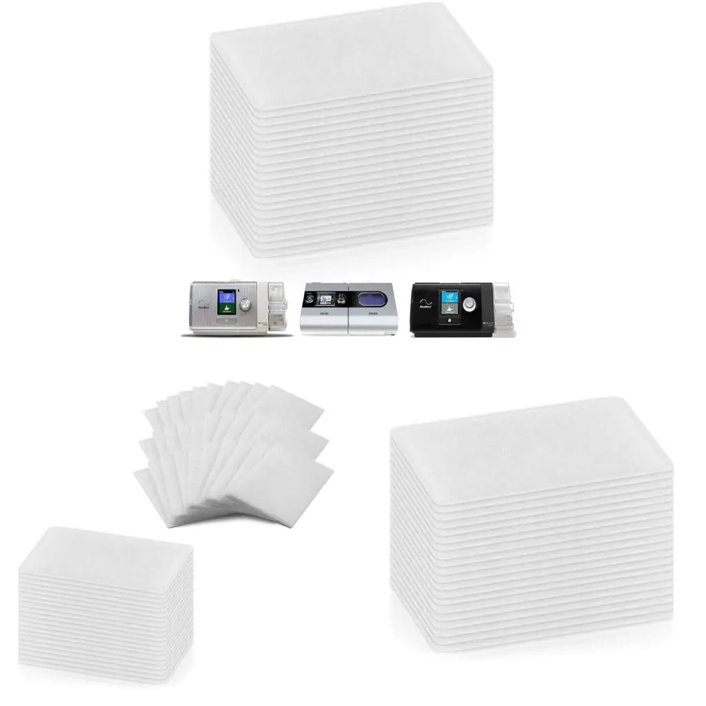 10Pieces White Cotton Replacement Respiratory Filters Pad For BiPAP Machines
