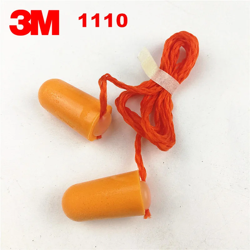 ear plugs tipo bala com linhas tampoes de seguranca anti ruido trabalho aprender ir para a cama earmuffs insonorizados 3m 1110 100 pcs 01