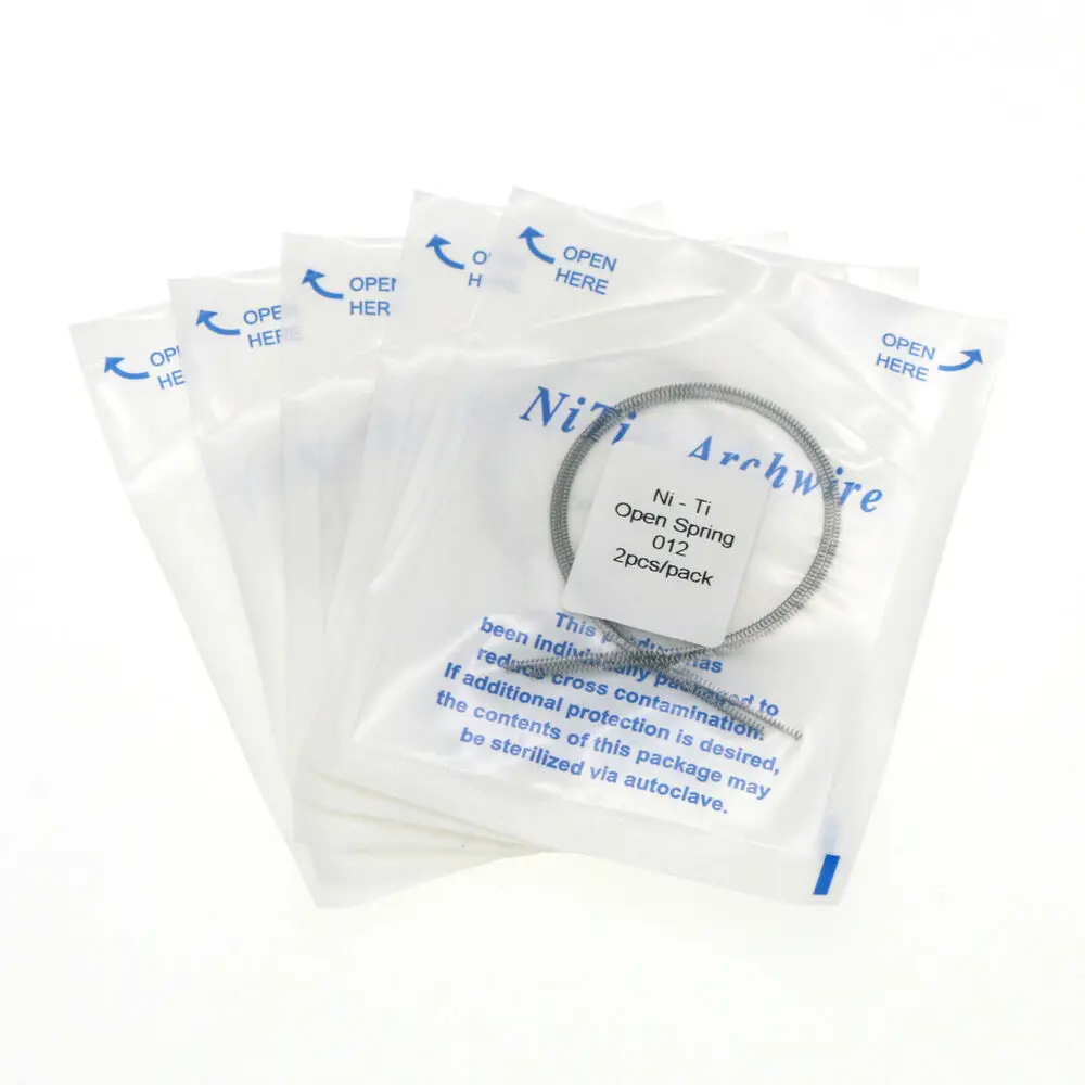 5 Packs Orthodontic Ni-Ti Open Coil Springs Arch Wires 010 012 2Pcs/pack