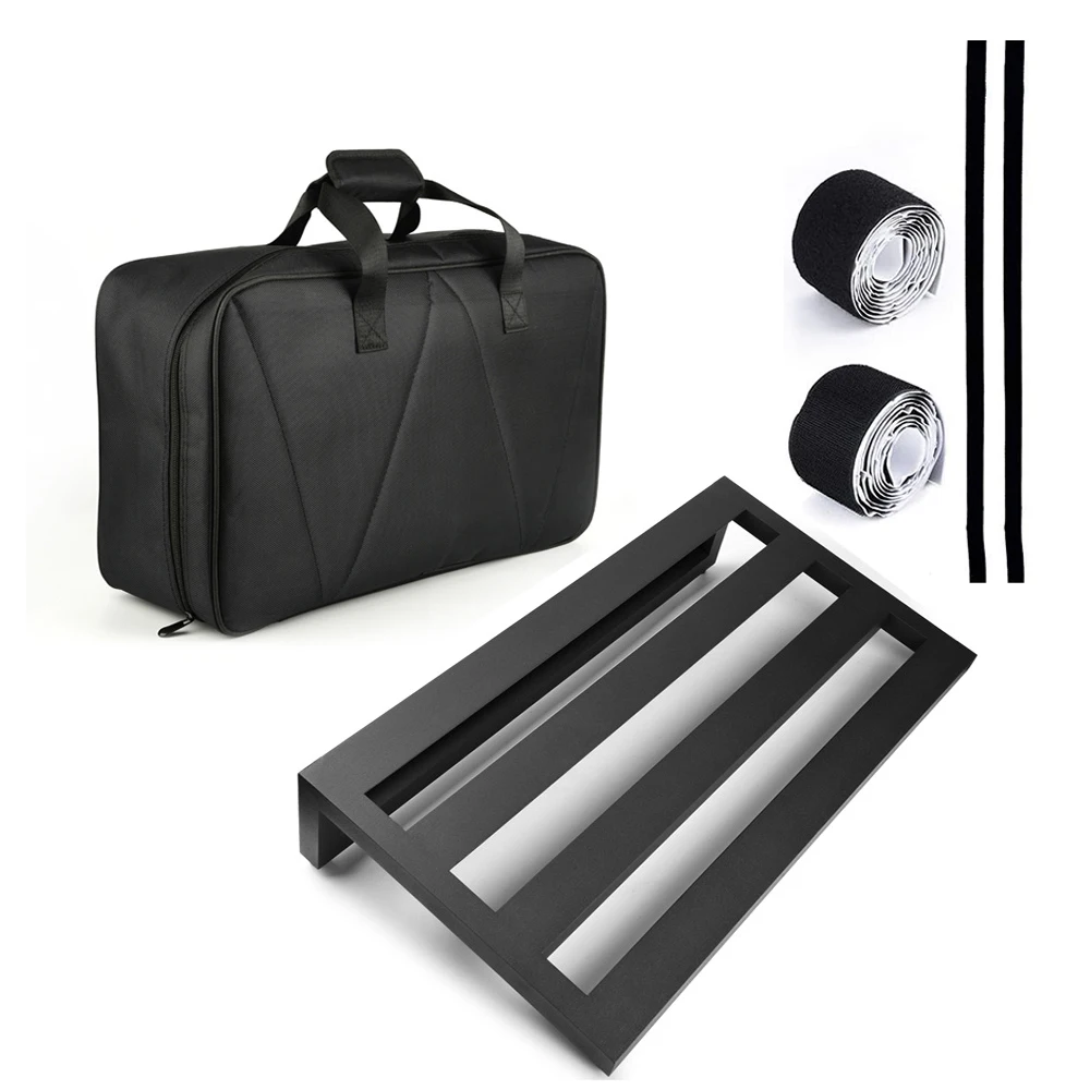 Guitar Effect Pedal Board Aluminum Alloy Pedalboard Sets with Carrying Bag Tapes Strap Guitar Pedal Plate Guitar Accessories