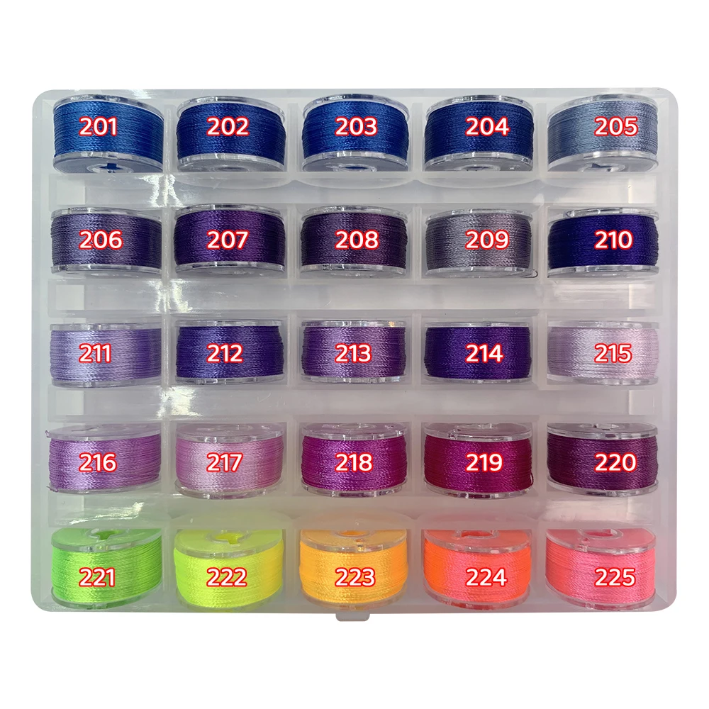 25 Farben * 90 Meter Hochglanz-Stickgarn Handgefertigte DIY-Nähmaterialien Hochglanz, Kein Nähfaden – Detail 15