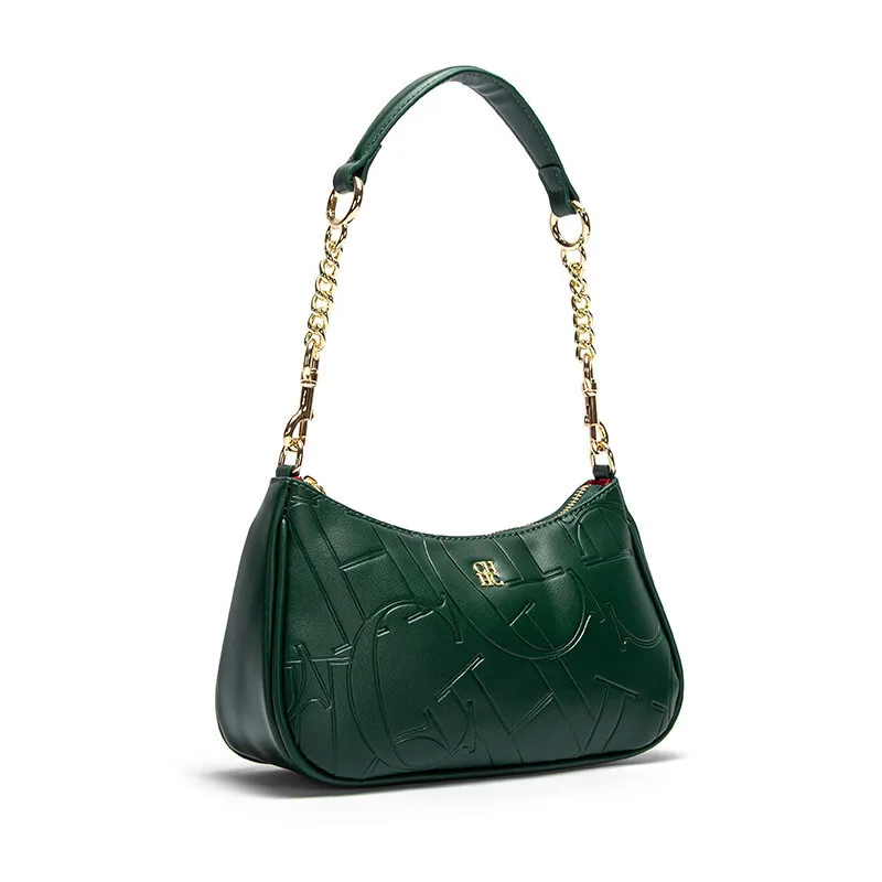 2025 CH حقيبة يد نسائية موضة التقسيم دائم ماركة فاخرة موضة سعة كبيرة عازمة القمر بسيط الكتف حقيبة كروسبودي #3