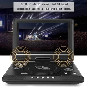 Portable Home Car LCD DVD Player, 270 ° Rotatable LCD Screen, Compact Disc, MP3 Viewer, FM Game Function, 9.8 6 Main Sales DVD portable with digital TV - №6