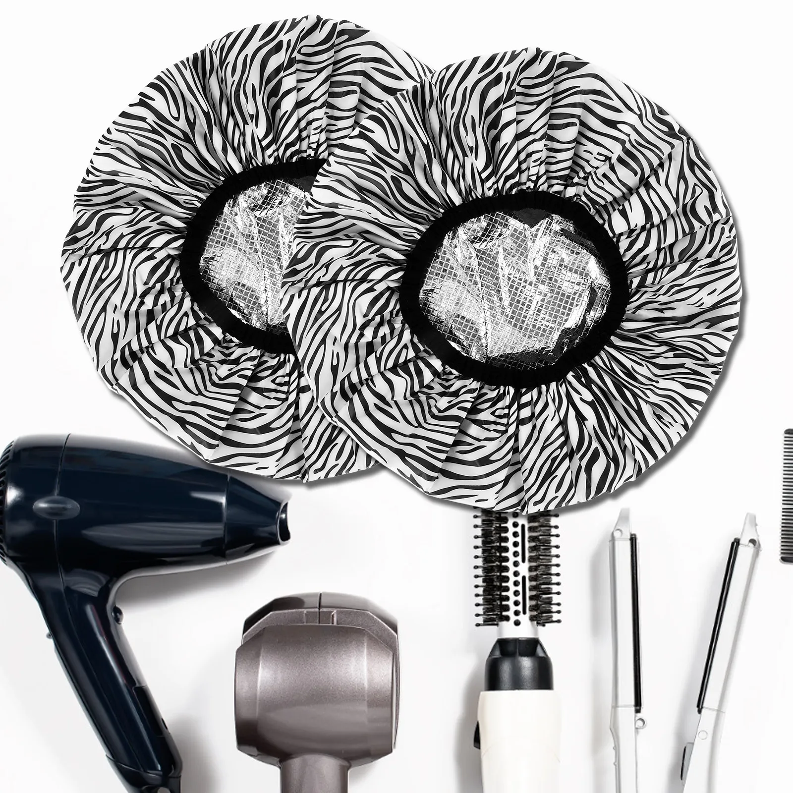 

2 шт. Самонагревающиеся фольгированные шапочки для ухода за волосами: термозащитные, антистатические, для длинных волос