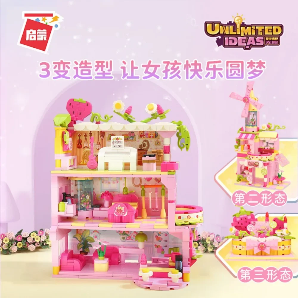 Keeppley Building Blocks 3 in1 Sweetheart Dreamer ปริศนาประกอบของเล่นเดสก์ท็อปเครื่องประดับตกแต่งเด็กคริสต์มาสของขวัญ