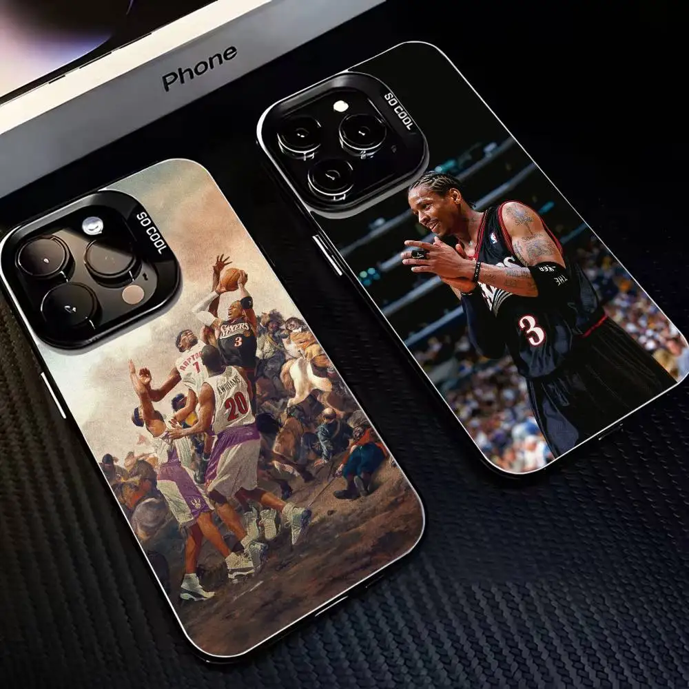 

Allen Iverson-1 Phone Case For iPhone17,16,15,14,13,12,11 Plus,Pro Max Black Matte Shockproof Cover