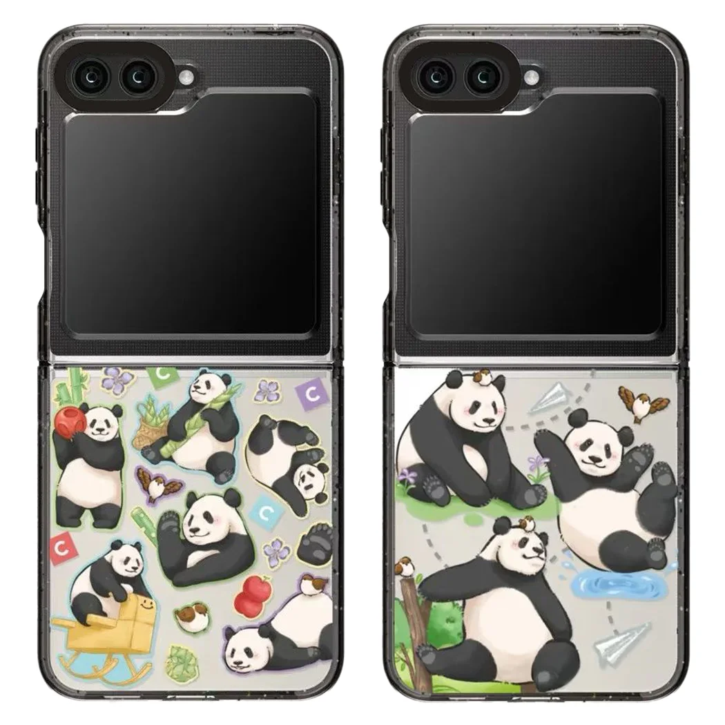 

Panda Phone Case for Samsung Galaxy Z Flip 6 5 Back Cover for ZFlip5 ZFlip6 Hard Case Shell