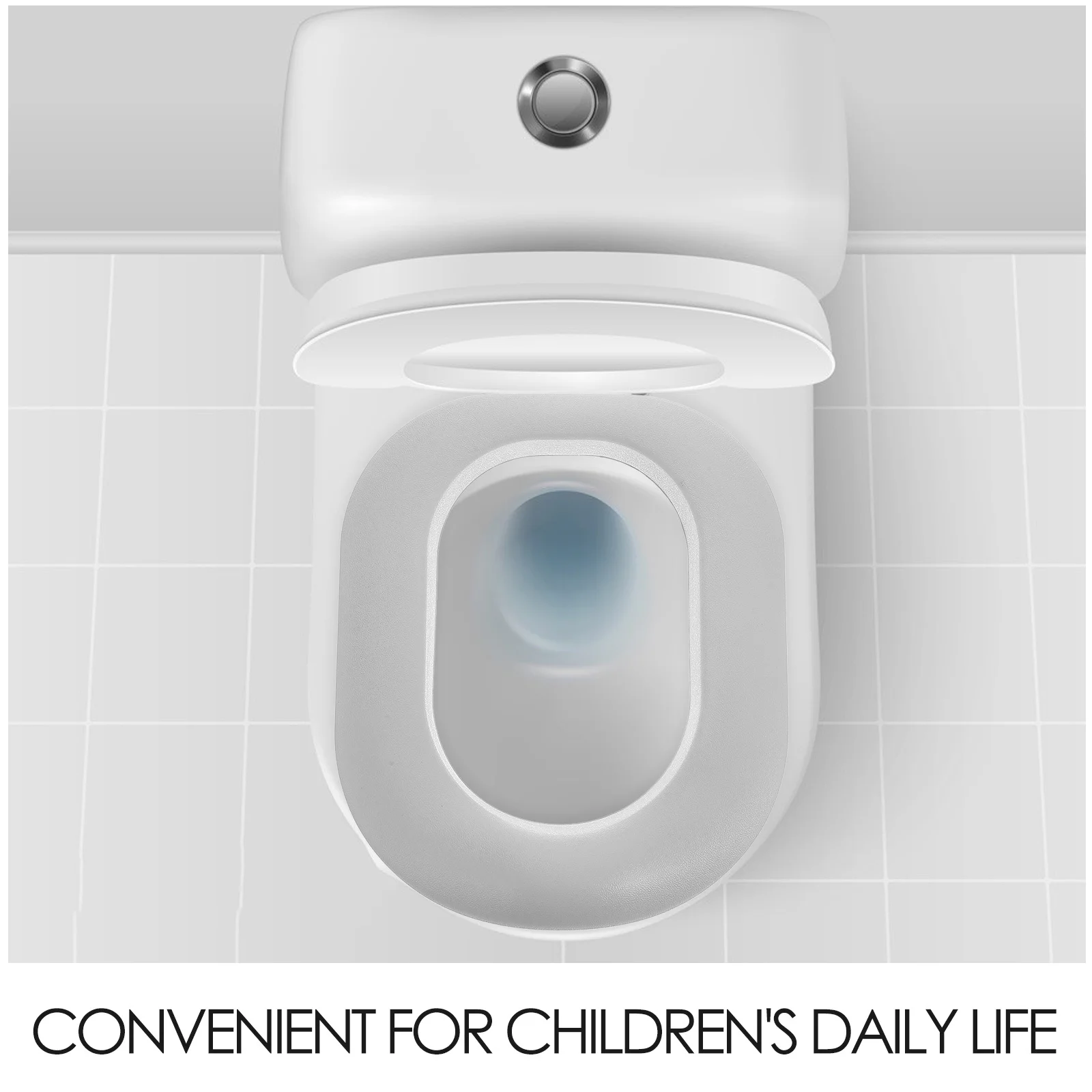 Cuscino per WC in PU Sedile per vasino regolabile per i più piccoli Accessorio da bagno per bambini staccabile morbido e impermeabile imbottito