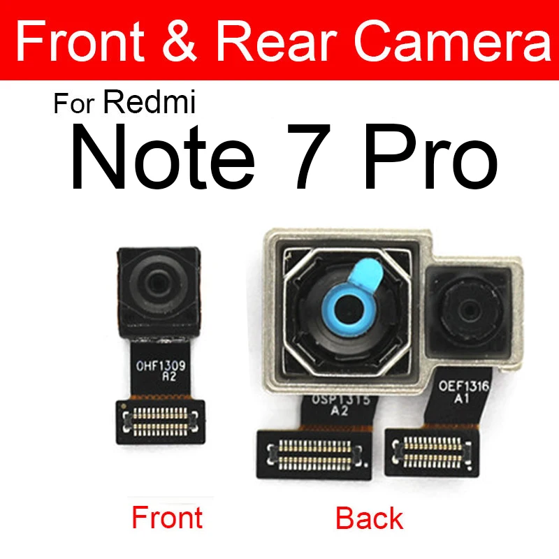 Rear Front Camera For Xiaomi Redmi 6 7 6A 6 Pro For Redmi Note 6 7 Pro Back Camera Facing Small Camera Model Phone Repair Parts