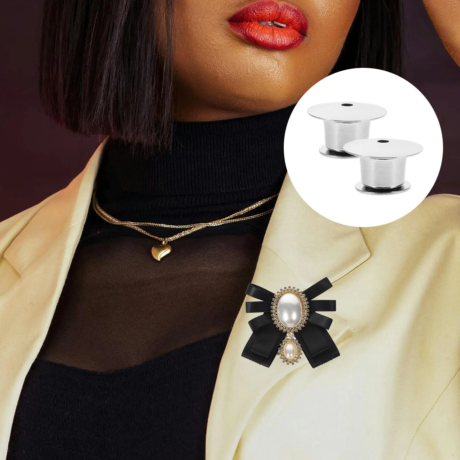 

30 шт. металлических фиксаторов-застежек для значков, книг, сумок, головных уборов, шнурков, брошей, для рукоделия, сменные