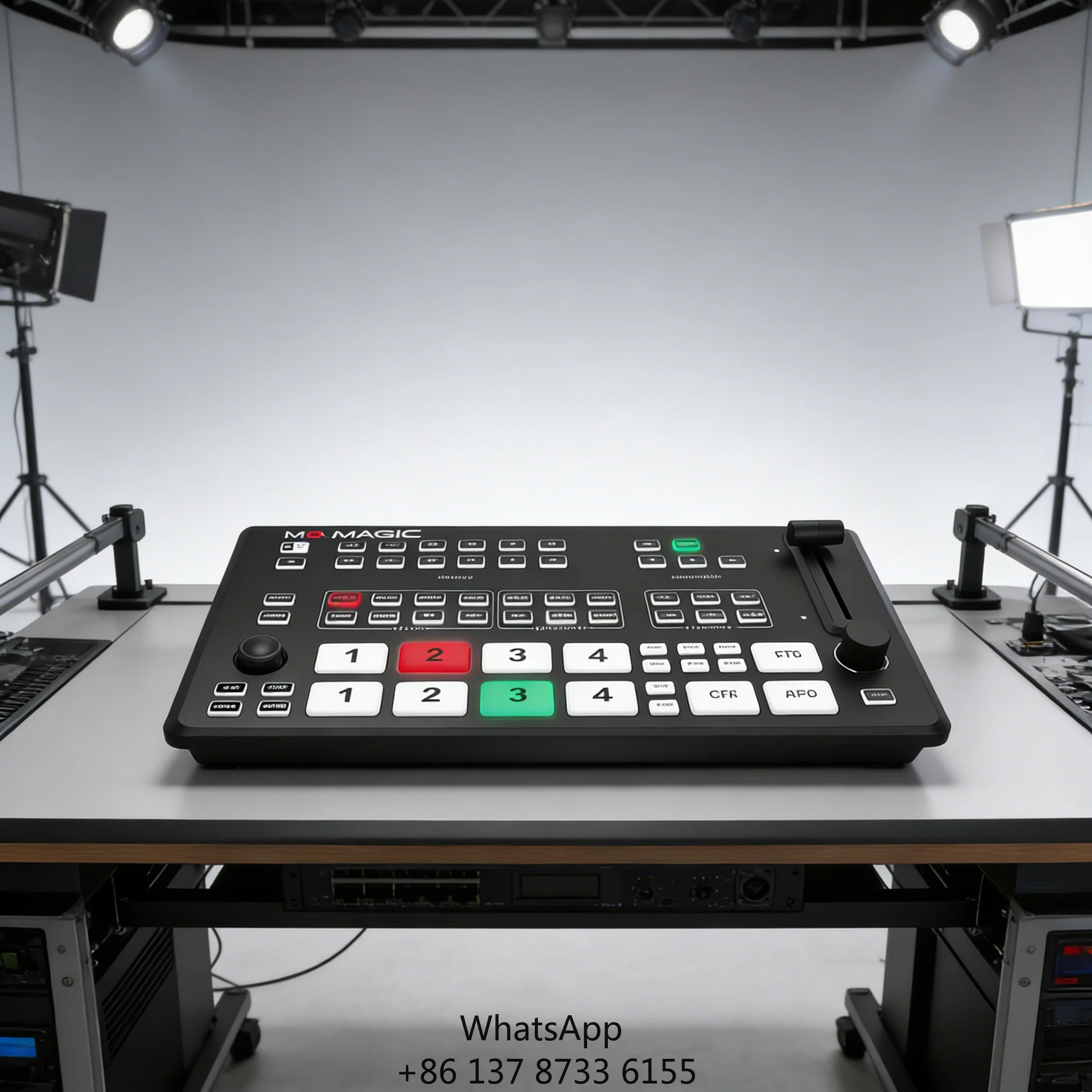 5-CH HD MI/SDI Video Switcher Movmagic M4ES Construction-Live Production Mixer For Virtual Studio Sports Broadcasting