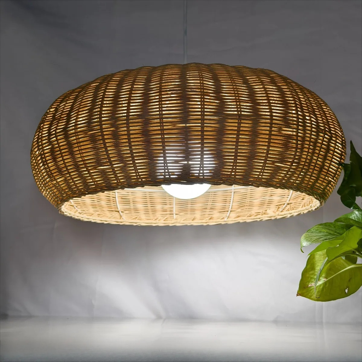 

JOYINLED E27 Rattan Pendant Lamp Retro Creative Personality Hand Knitted Simple Living Room Bamboo Light Fixture Hanging Lamp