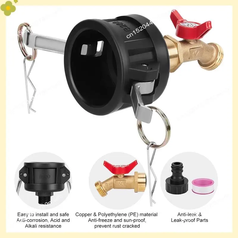 

LDHL IBC Tote Tank Adapter 2" Cam Lock For 275-330 Gallon IBC Tote Tank IBC Tote To Garden Hose Adapter