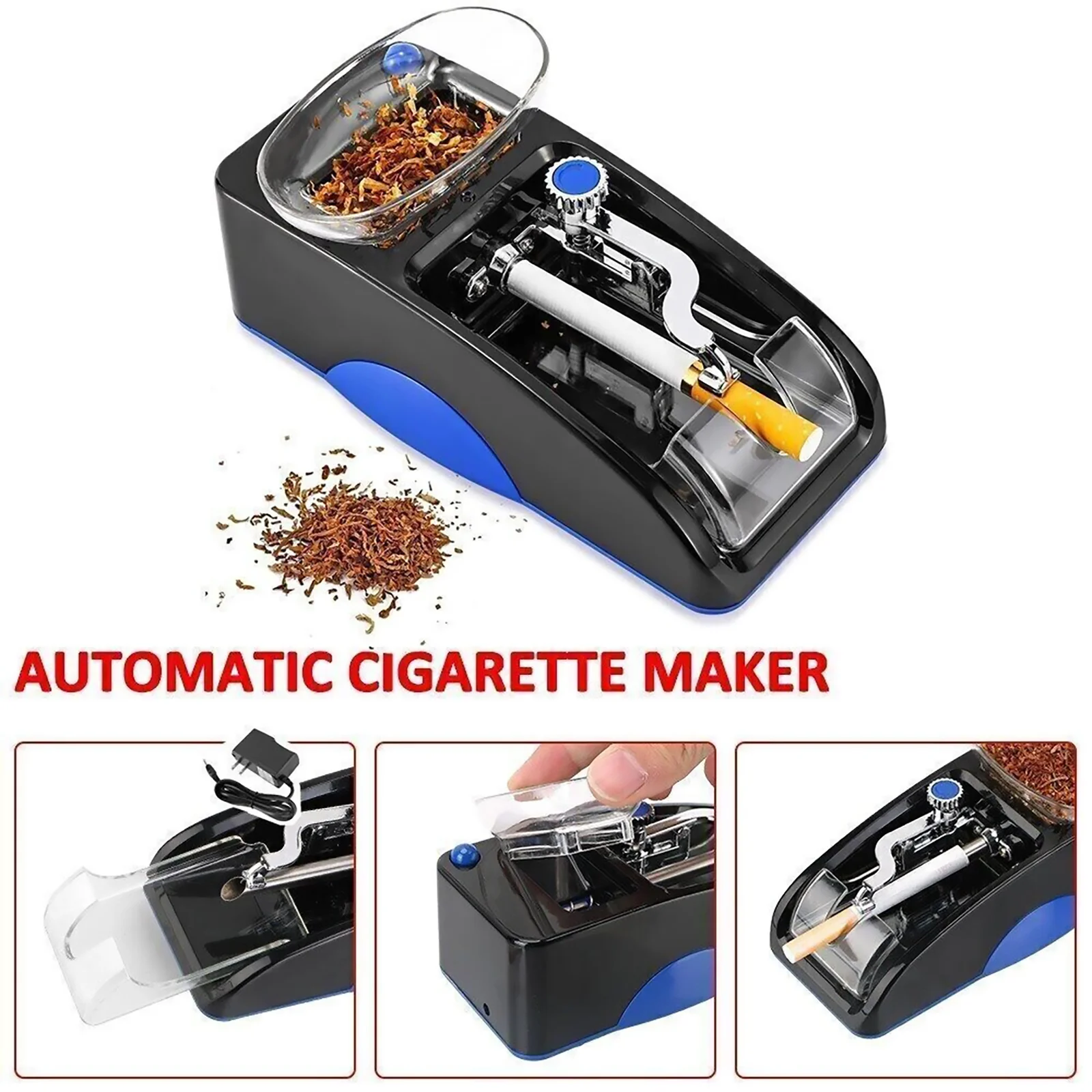 

Cigarette Rolling Machine Tobacco Roller US Plug Smoking Tool DIY Electric Automatic Injector Maker Smoking Accessories