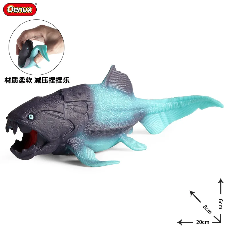 Children\'s cognitive simulation marine animal model static ancient prehistoric Dundee fish pinching music decompression vent toy