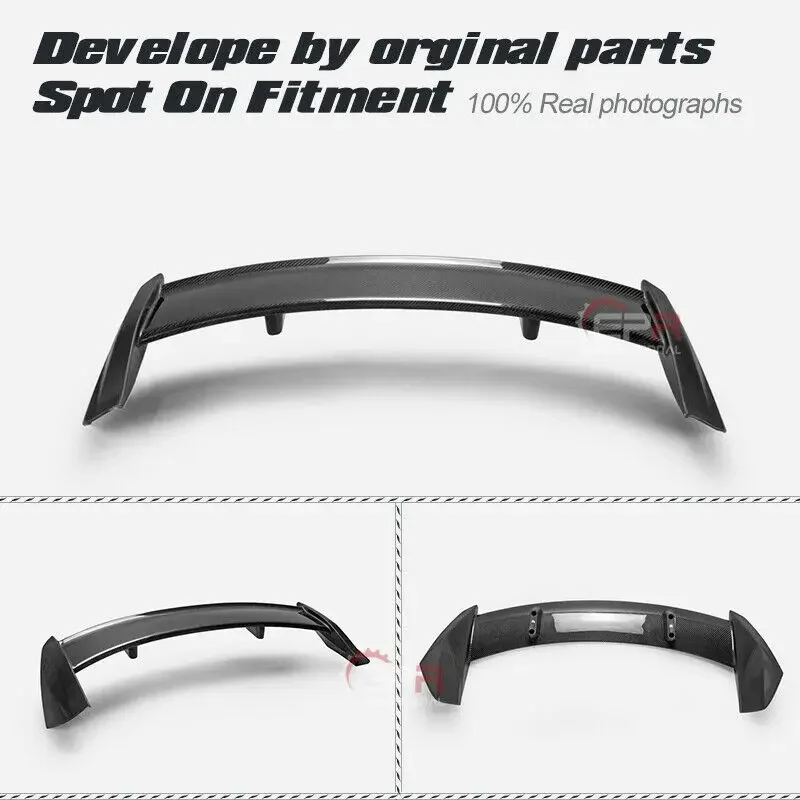 For Ford 19-20 Focus Mark 4 RS Type Carbon Fiber + FRP Unpainted Rear Roof Window Spoiler Wing Lip Trim Diffuser Bodykits