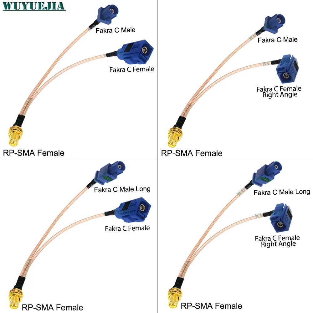 0.1~1 M Y 타입 RG-316 케이블 RP-SMA 암 핀에서 블루 파크라 C 수+암 50옴 커넥터 WIFI 라우터 안테나 RF 동축 케이블