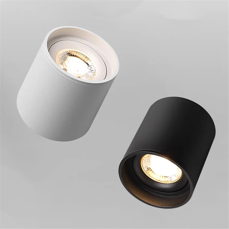 

Surface Mounted Angle Adjustable LED Downlights 7W9W12W15W20W24W Osram Chip CRI 95 Dimmable COB Ceiling Lamp Spotlight AC90-260V