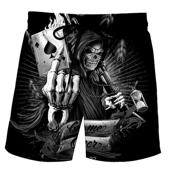 

Мужские свободные летние пляжные шорты с 3D-принтом, повседневные спортивные брюки с мультяшным рисунком