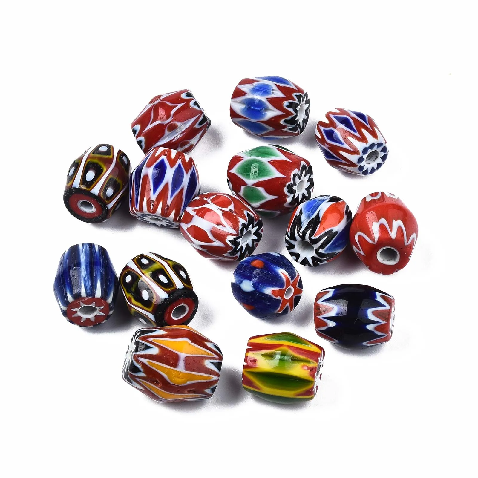 Millefiori Lampwork Beads Random Mixed Color Handmade Glass Bead Multi-shape for Ethnic Style Bracelet Necklace Jewelry DIY Make