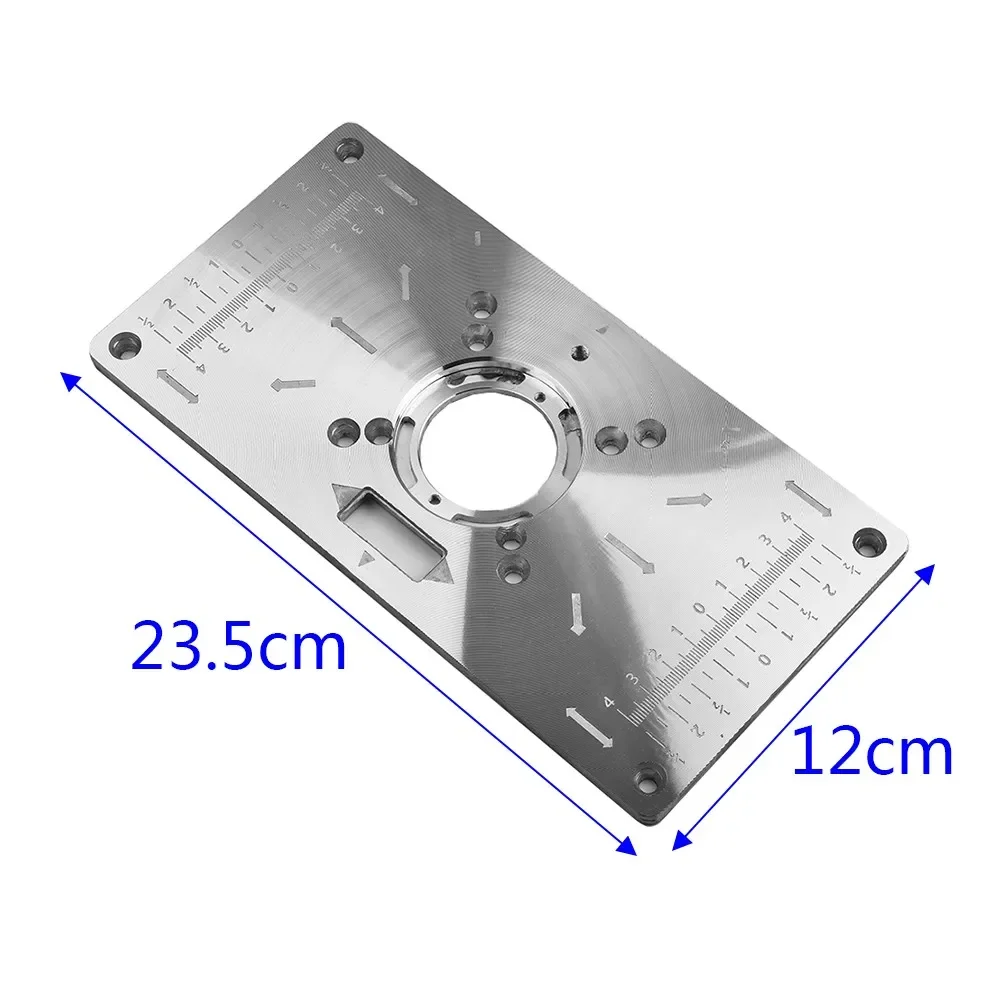 Aluminium Router Table Insert Router Plate Table for Woodworking Trim Routers Wood Trimming Milling Tools with Accessories