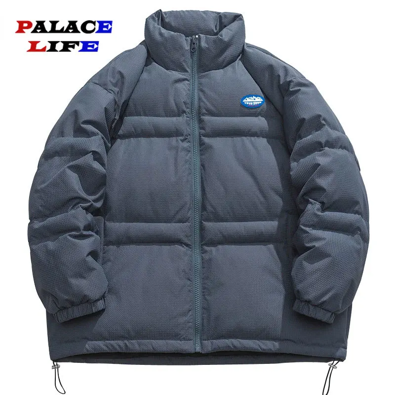 

Winter Jacket Men Parkas Thicken Warm Coat Harajuku Casual Solid Color Puffer Bubble Jackets 2022 Fashion Loose Coat Clothing