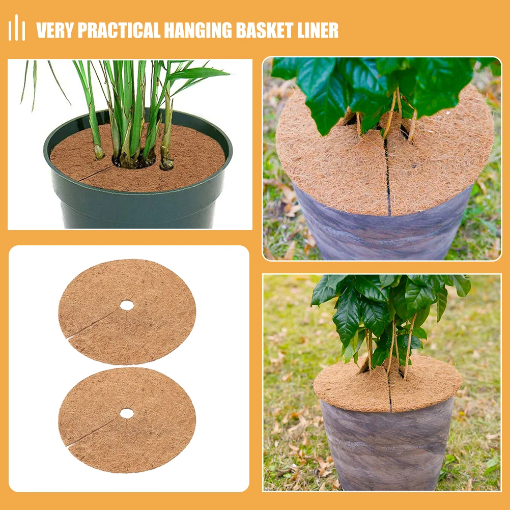 

8Pcs Coir Fiber Liners for Indoor Hanging Baskets Coconut Decorative Liner